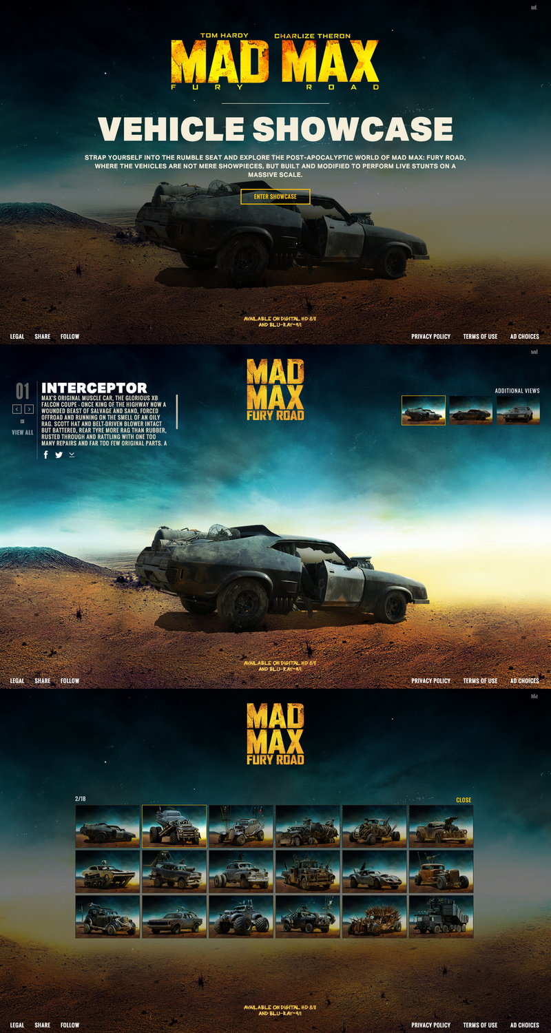 MAD MAX: FURY ROAD - Vehicle Showcase Site